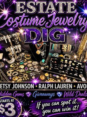 POP UP SHOW! TODAY! 3:55PM COSTUME JEWELRY $3 STARTS! DESIGNERS ESTATE DO NO BUY